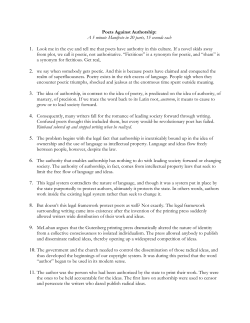 Poets Against Authorship