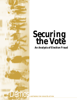 An Analysis of Election Fraud - Michigan Election Reform Alliance