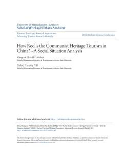 How Red is the Communist Heritage Tourism in China? â•fiA Social