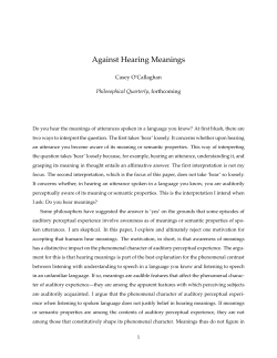 Against Hearing Meanings