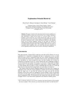 Explanation Oriented Retrieval