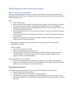 HMSA Advance Care Planning Concepts
