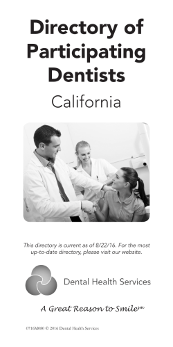 Directory of Participating Dentists