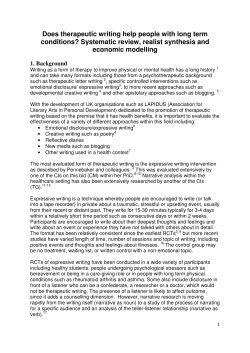 Does therapeutic writing help people with long