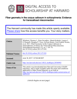 Fiber geometry in the corpus callosum in schizophrenia: Evidence