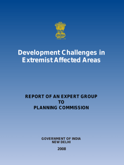 Development Challenges in Extremist Affected Areas" report