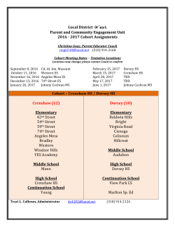 Christina Guzy`s Cohort Information