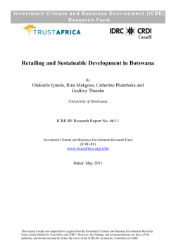 Retailing and Sustainable Development in Botswana