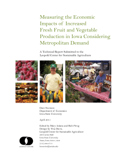 Measuring the Economic Impacts of Increased Fresh Fruit and