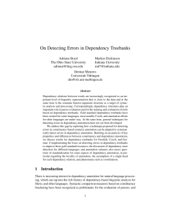 On Detecting Errors in Dependency Treebanks