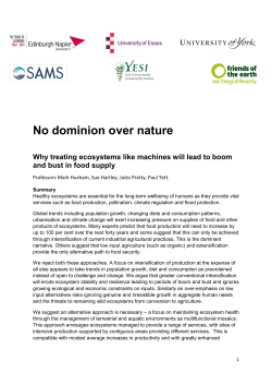 No dominion over nature Why treating ecosystems like machines