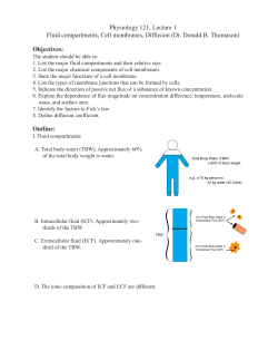 Fluid compartments, Cell membranes, Diffusion