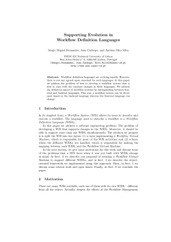 Supporting Evolution in Workflow Definition