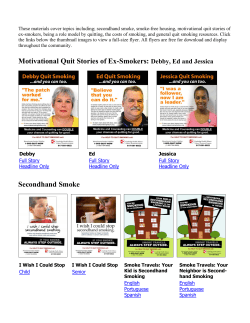 Motivational Quit Stories of Ex-Smokers: Debby, Ed and Jessica