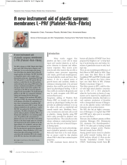 A new instrument aid of plastic surgeon: membranes L