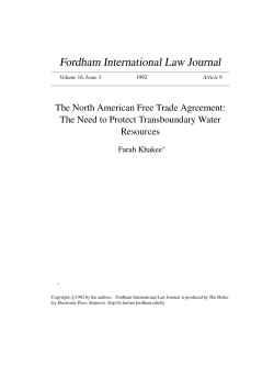 The North American Free Trade Agreement