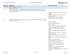 Literacy and Comprehension II IA Common Core