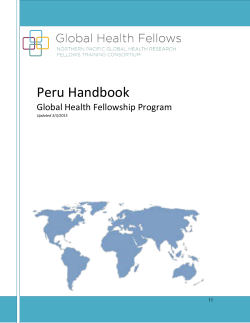 Peru Handbook - Northern Pacific Global Health Research Fellows
