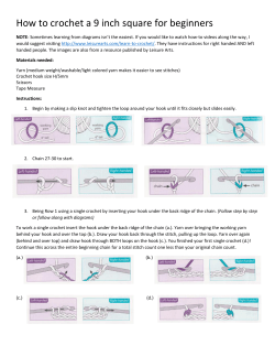 How to crochet a 9 inch square for beginners