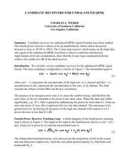 Candidate Receivers for Unbalanced QPSK