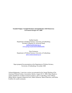 Scandal Fatigue: Scandal Elections and Satisfaction with