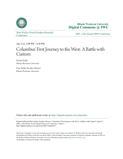 Columbus` First Journey to the West: A Battle with Custom