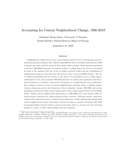 Accounting for Central Neighborhood Change