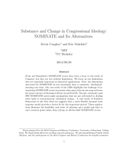 Substance and Change in Congressional Ideology
