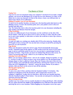 Tha Basics of Word