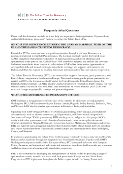 HOW TO APPLY FOR BCIF SUPPORT - The German Marshall Fund