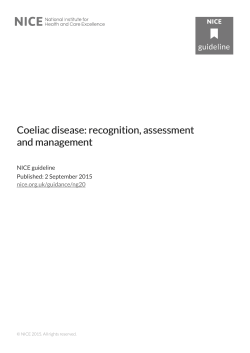 Coeliac disease: recognition, assessment and management