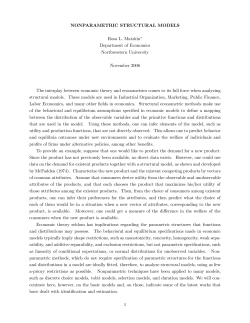 Non-parametric Structural Models