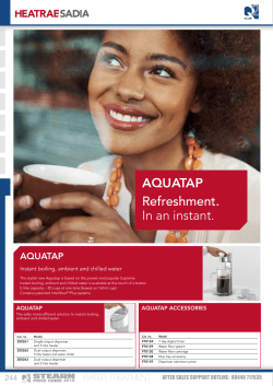 AQUATAP Refreshment. In an instant.