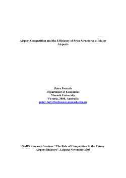 Airport Competition and the Efficiency of Price Structures at Major