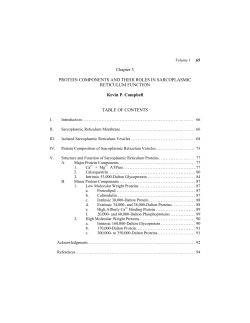 Chapter 3 PROTEIN COMPONENTS AND THEIR ROLES IN