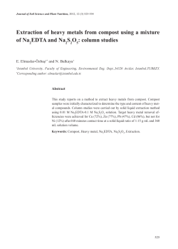 Extraction of heavy metals from compost using a mixture of Na EDTA