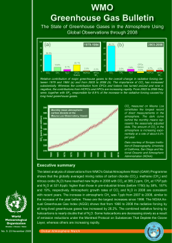 WMO Greenhouse Gas Bulletin. No 1: 14 March 2006