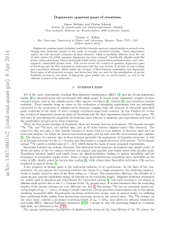 Degenerate quantum gases of strontium