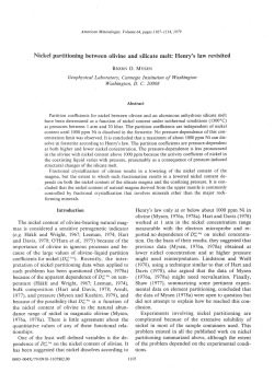 Nickel partitioning between olivine and silicate melt: Henry`s