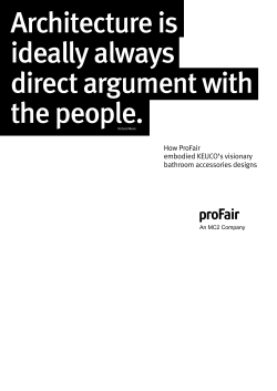 Architecture is ideally always direct argument with