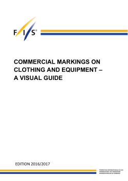 commercial markings on clothing and equipment &ndash; a visual - FIS-Ski