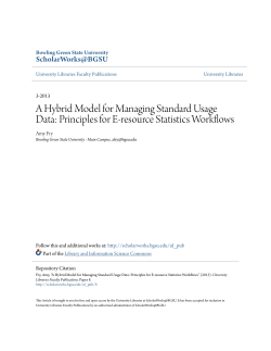 A Hybrid Model for Managing Standard Usage Data: Principles for E