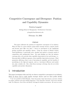 Competitive Convergence and Divergence