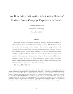 How Does Policy Deliberation Affect Voting Behavior? Evidence