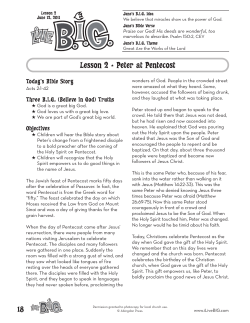 Lesson 2 * Peter at Pentecost