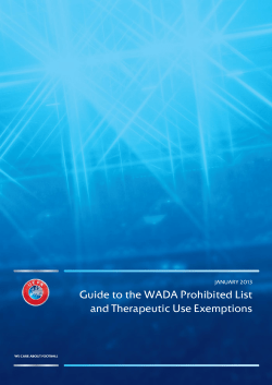 Guide to the WADA Prohibited List and Therapeutic Use