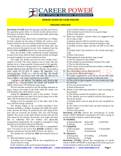 memory based sbi clerk prelims english language