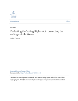 Perfecting the Voting Rights Act : protecting the suffrage of all citizens