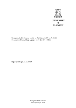 Geraghty, C. Continuous serial - a definition. In Dyer, R. (Eds