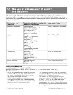 4.4 The Law of Conservation of Energy and Efficiency